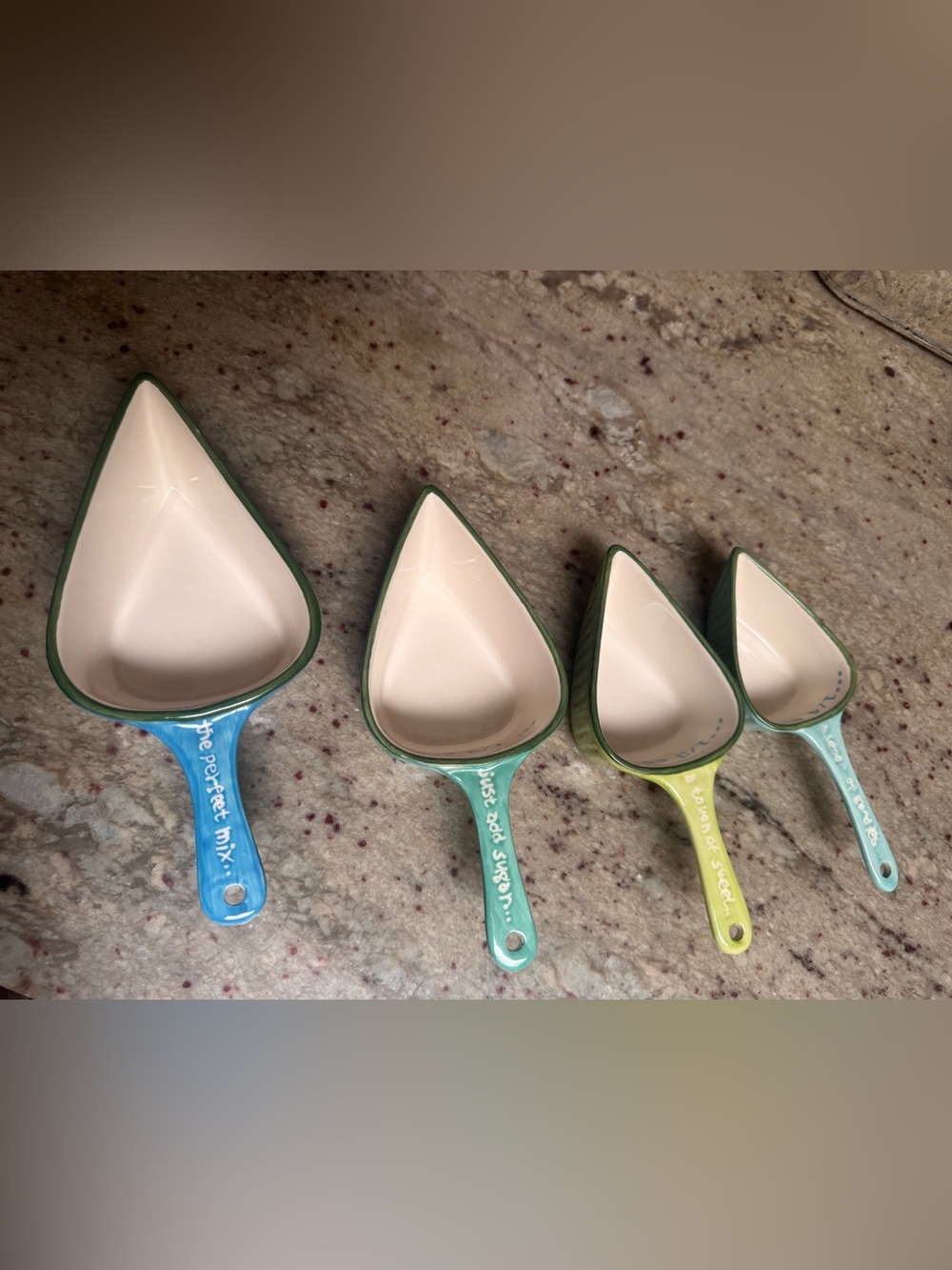 Anthropologie Ceramic Garden Tool Nesting Measuring Cups